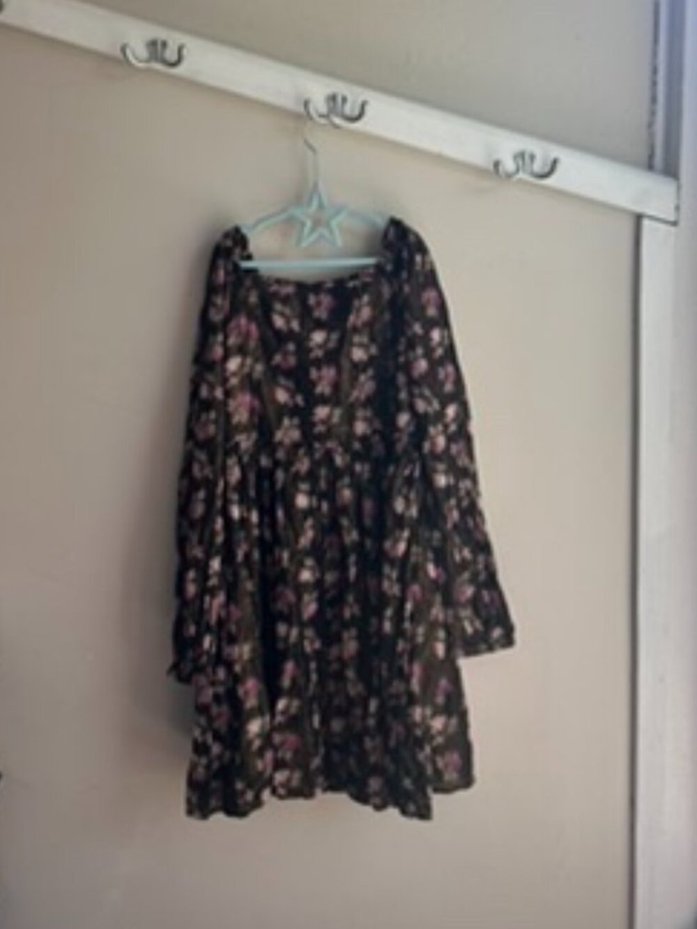🖤✨ GAP Kids Floral Shirred Dress – Black & Gold – Size L (10) ✨🖤